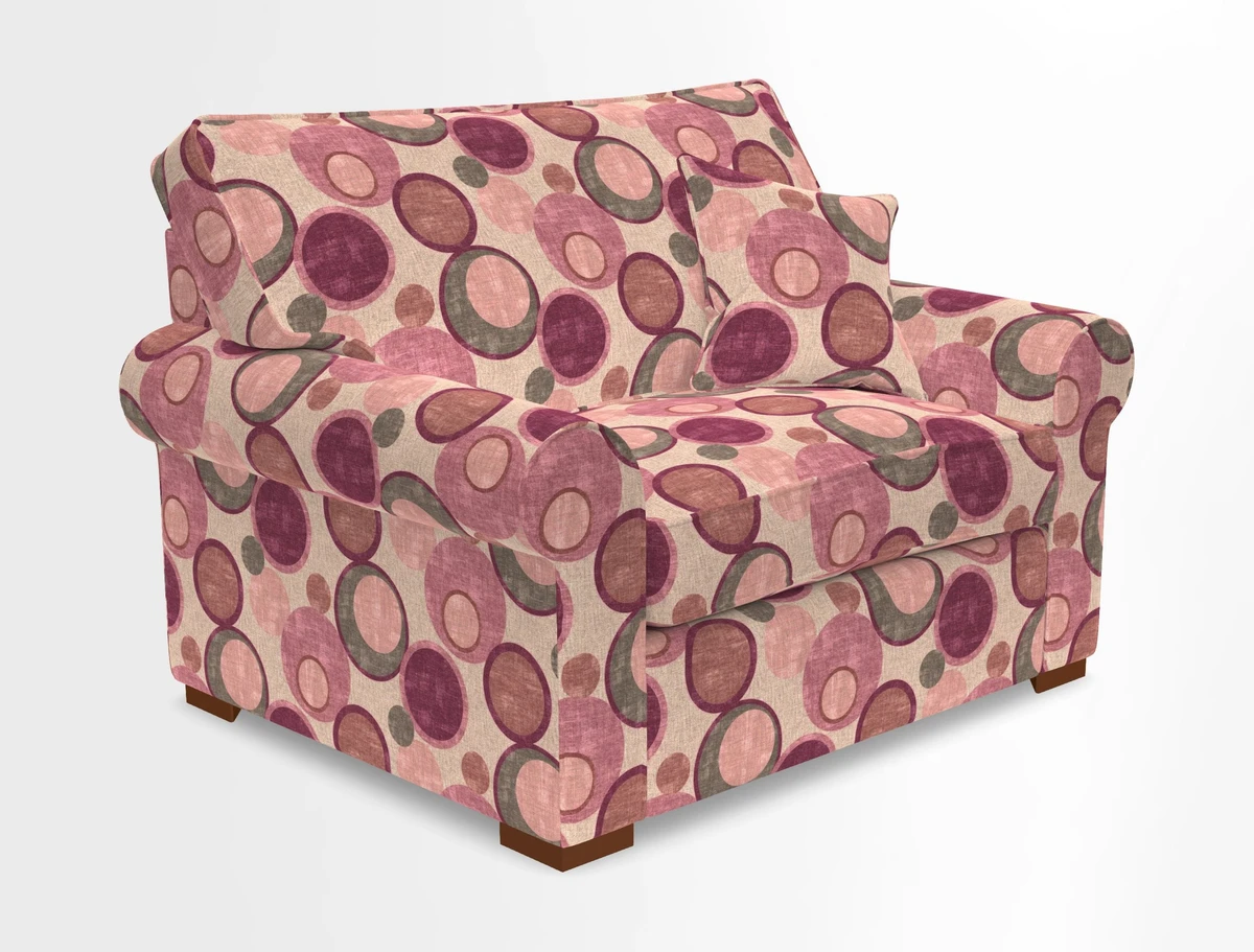 Upperton Snuggler Loose Cover in Two Tone Plain Biscuit - Loose cover option available