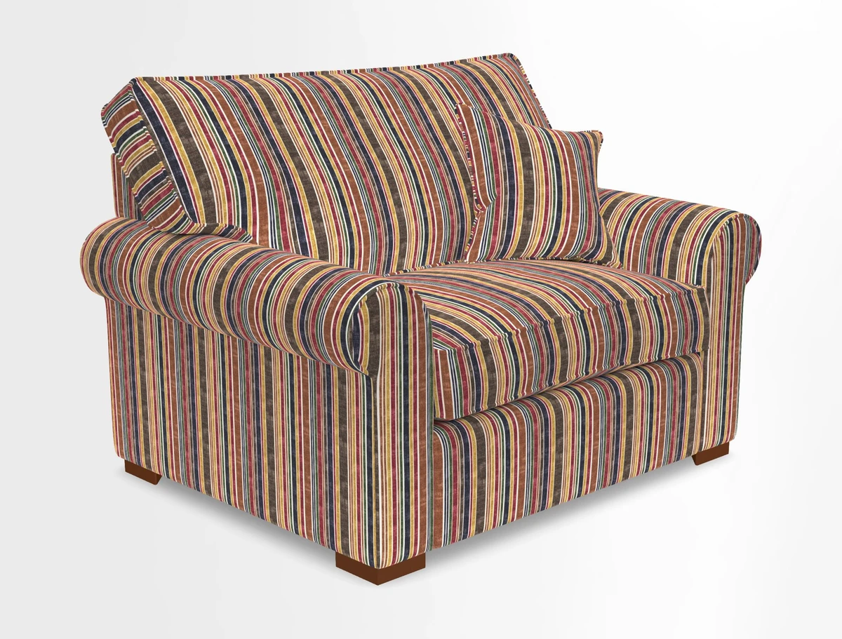 Upperton Snuggler Loose Cover in Two Tone Plain Biscuit - Loose cover option available