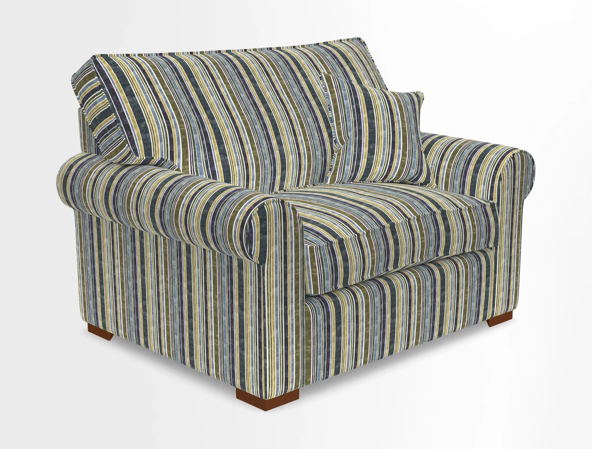 Upperton Snuggler Loose Cover in Two Tone Plain Biscuit - Loose cover option available