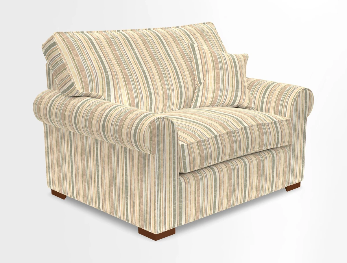 Upperton Snuggler Loose Cover in Two Tone Plain Biscuit - Loose cover option available