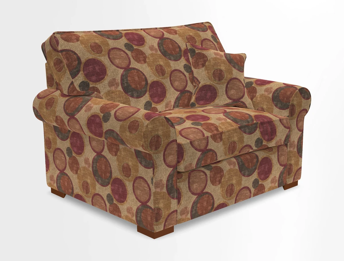 Upperton Snuggler Loose Cover in Two Tone Plain Biscuit - Loose cover option available
