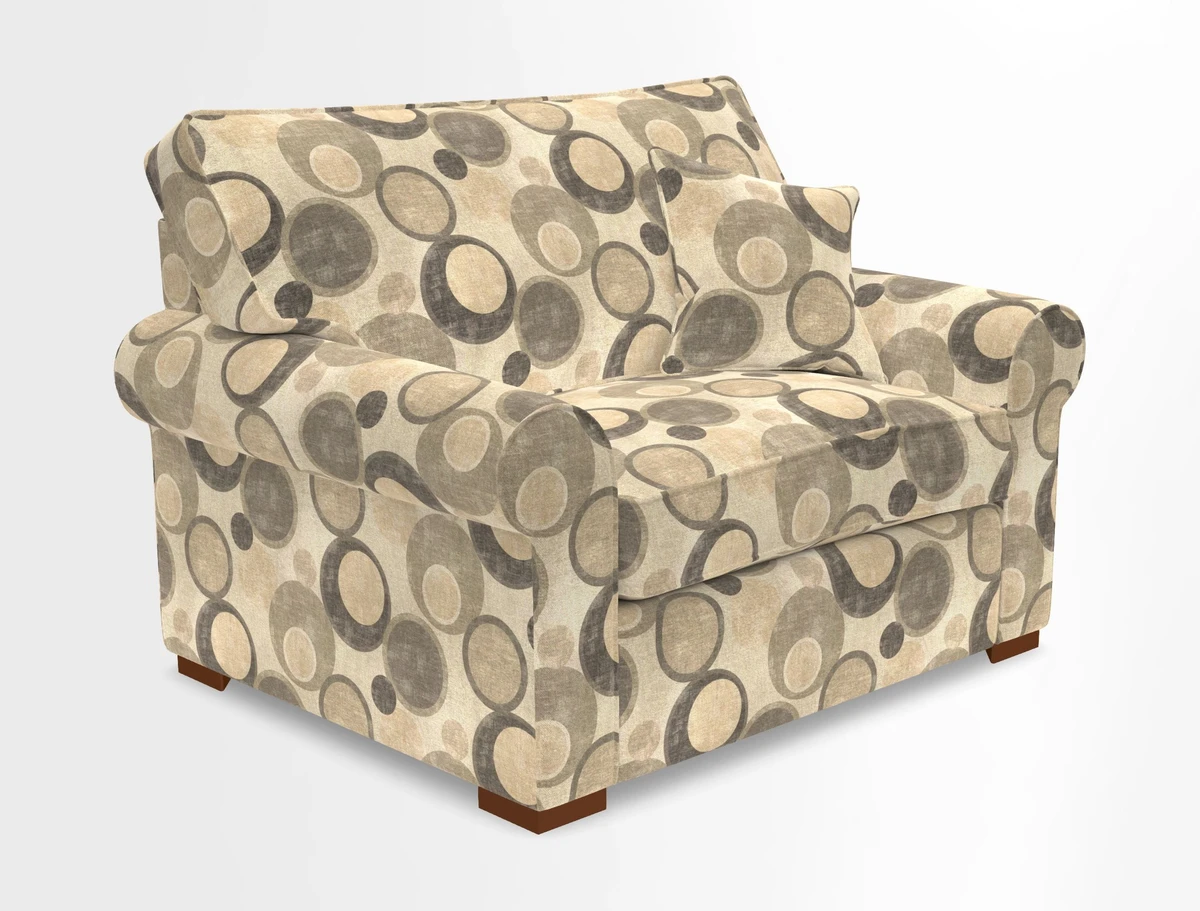 Upperton Snuggler Loose Cover in Two Tone Plain Biscuit - Loose cover option available