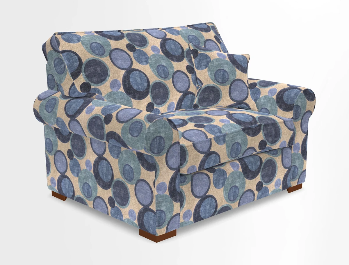 Upperton Snuggler Loose Cover in Two Tone Plain Biscuit - Loose cover option available