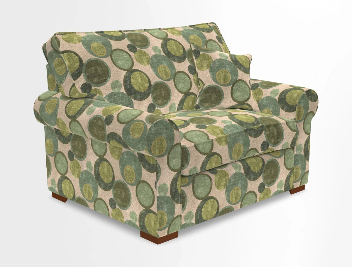 Upperton Snuggler Loose Cover in Two Tone Plain Biscuit - Loose cover option available