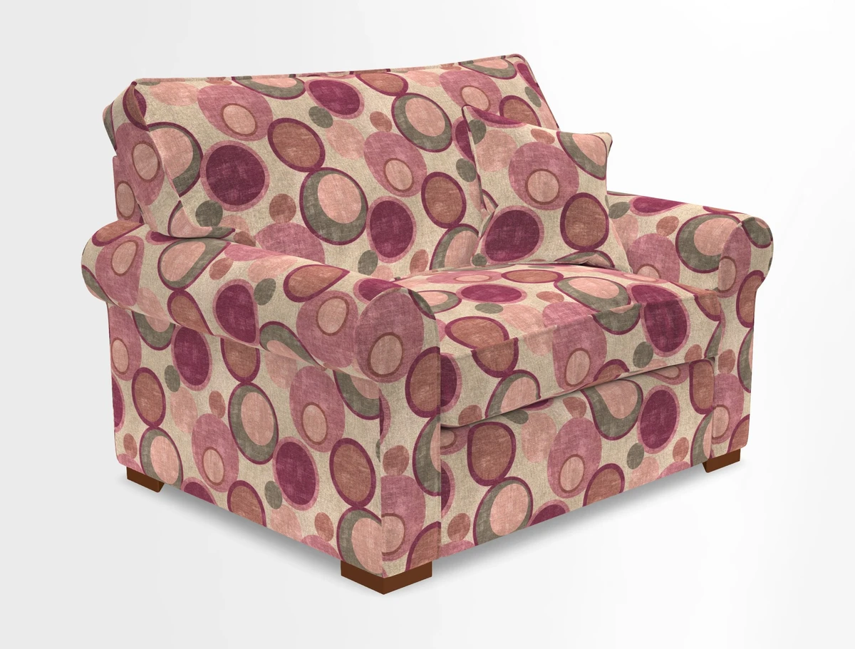 Upperton Snuggler Loose Cover in Two Tone Plain Biscuit - Loose cover option available
