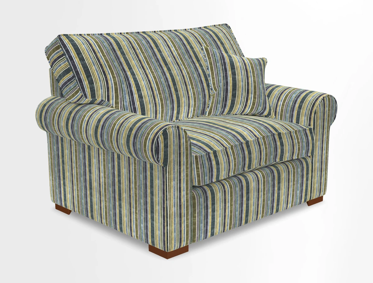 Upperton Snuggler Loose Cover in Two Tone Plain Biscuit - Loose cover option available