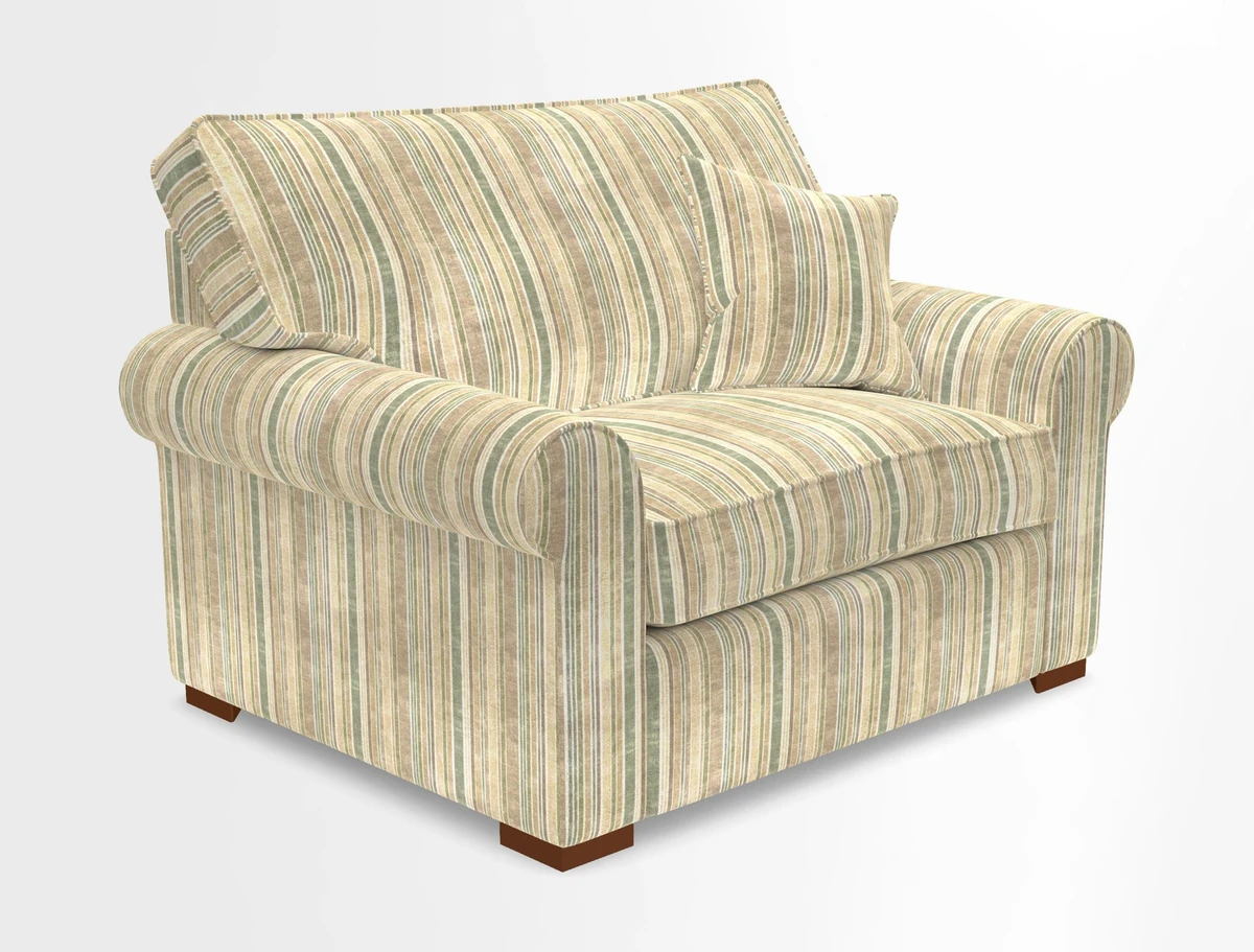 Upperton Snuggler Loose Cover in Two Tone Plain Biscuit - Loose cover option available