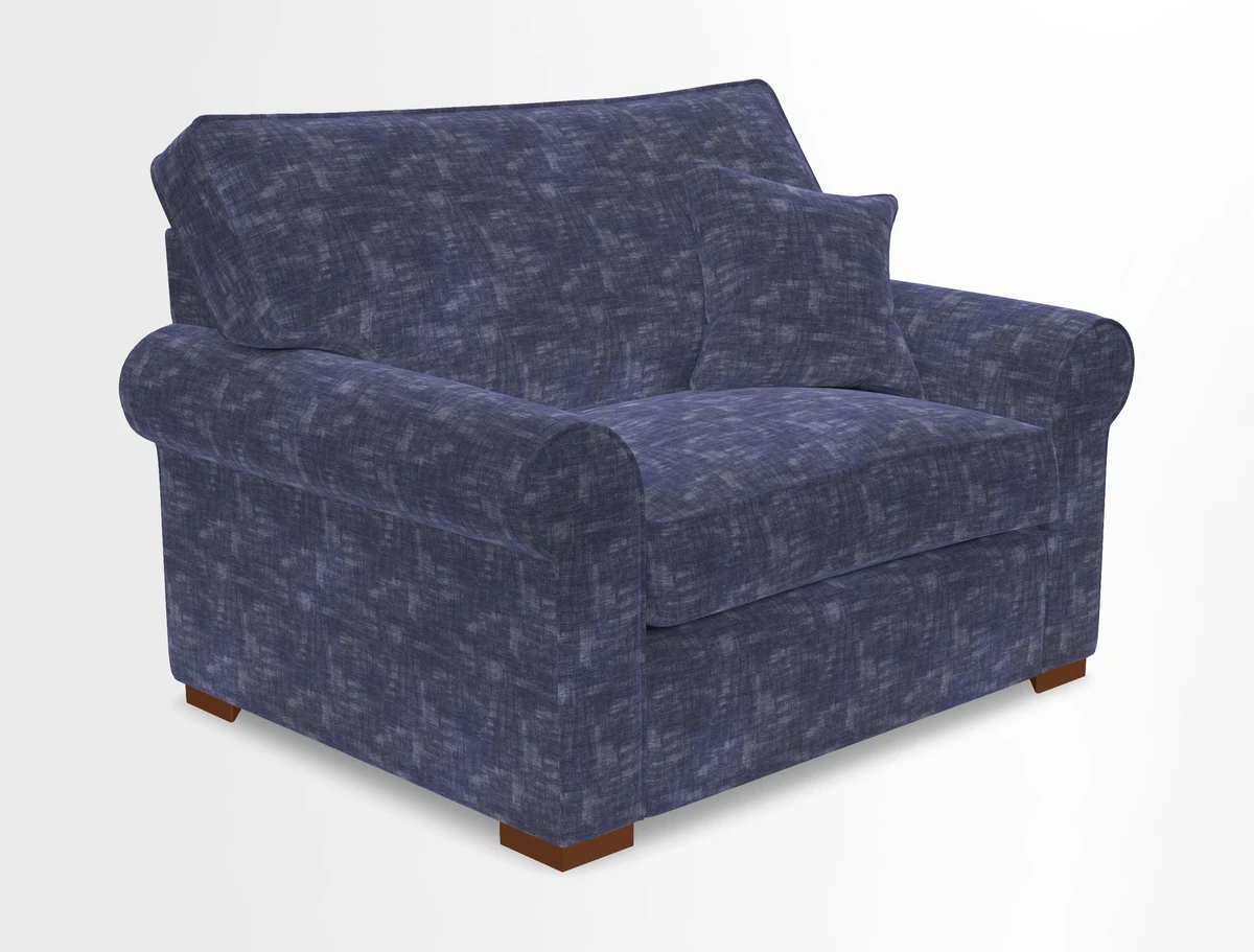 Upperton Snuggler Loose Cover in Two Tone Plain Biscuit - Loose cover option available
