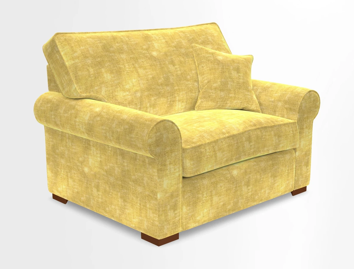 Upperton Snuggler Loose Cover in Two Tone Plain Biscuit - Loose cover option available