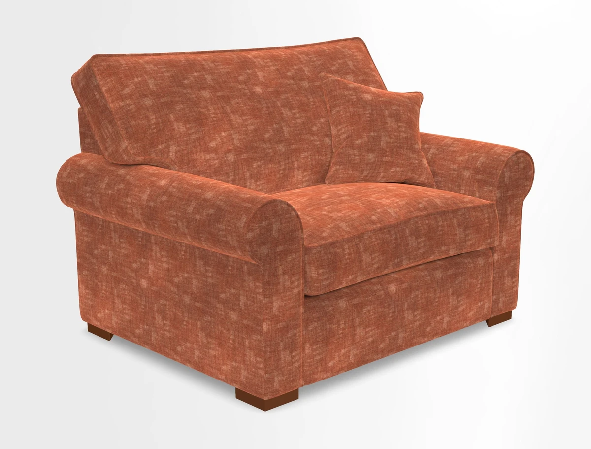 Upperton Snuggler Loose Cover in Two Tone Plain Biscuit - Loose cover option available