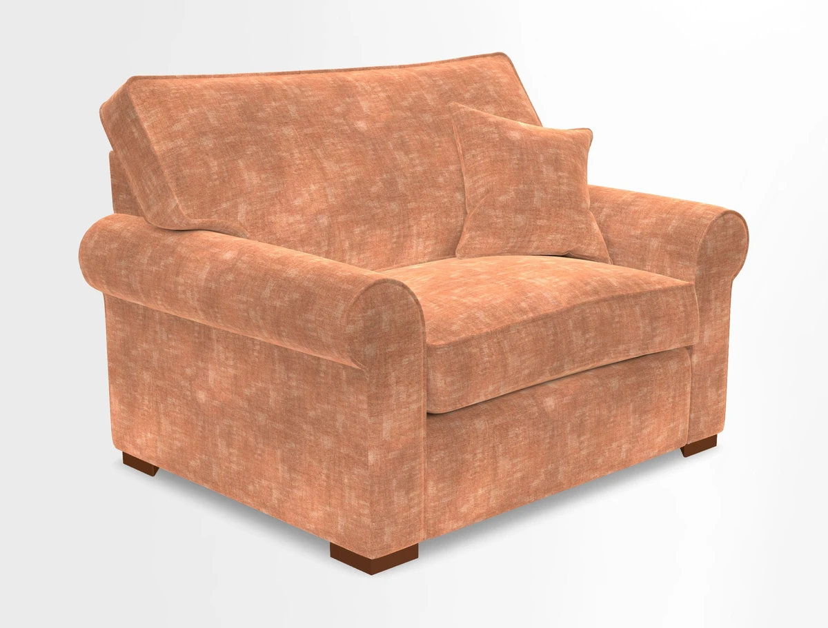 Upperton Snuggler Loose Cover in Two Tone Plain Biscuit - Loose cover option available