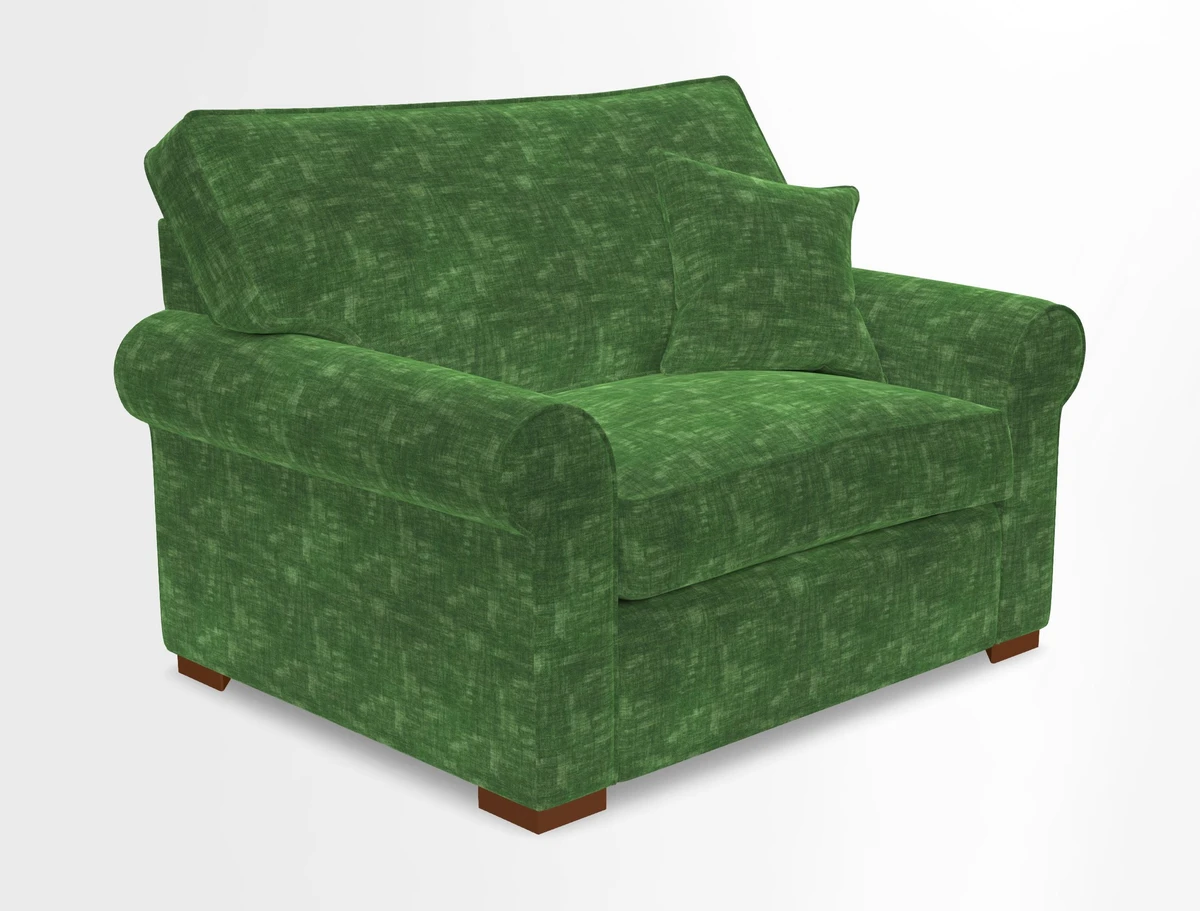 Upperton Snuggler Loose Cover in Two Tone Plain Biscuit - Loose cover option available