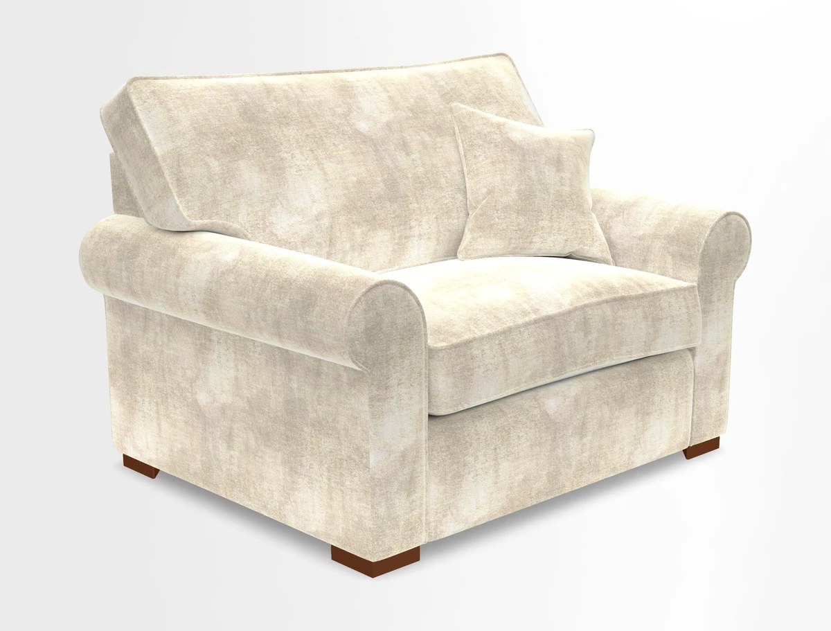 Upperton Snuggler Loose Cover in Two Tone Plain Biscuit - Loose cover option available