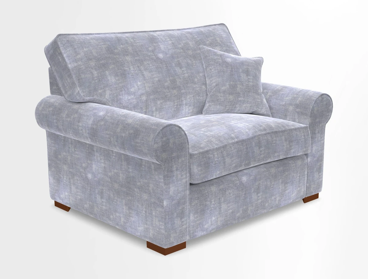Upperton Snuggler Loose Cover in Two Tone Plain Biscuit - Loose cover option available