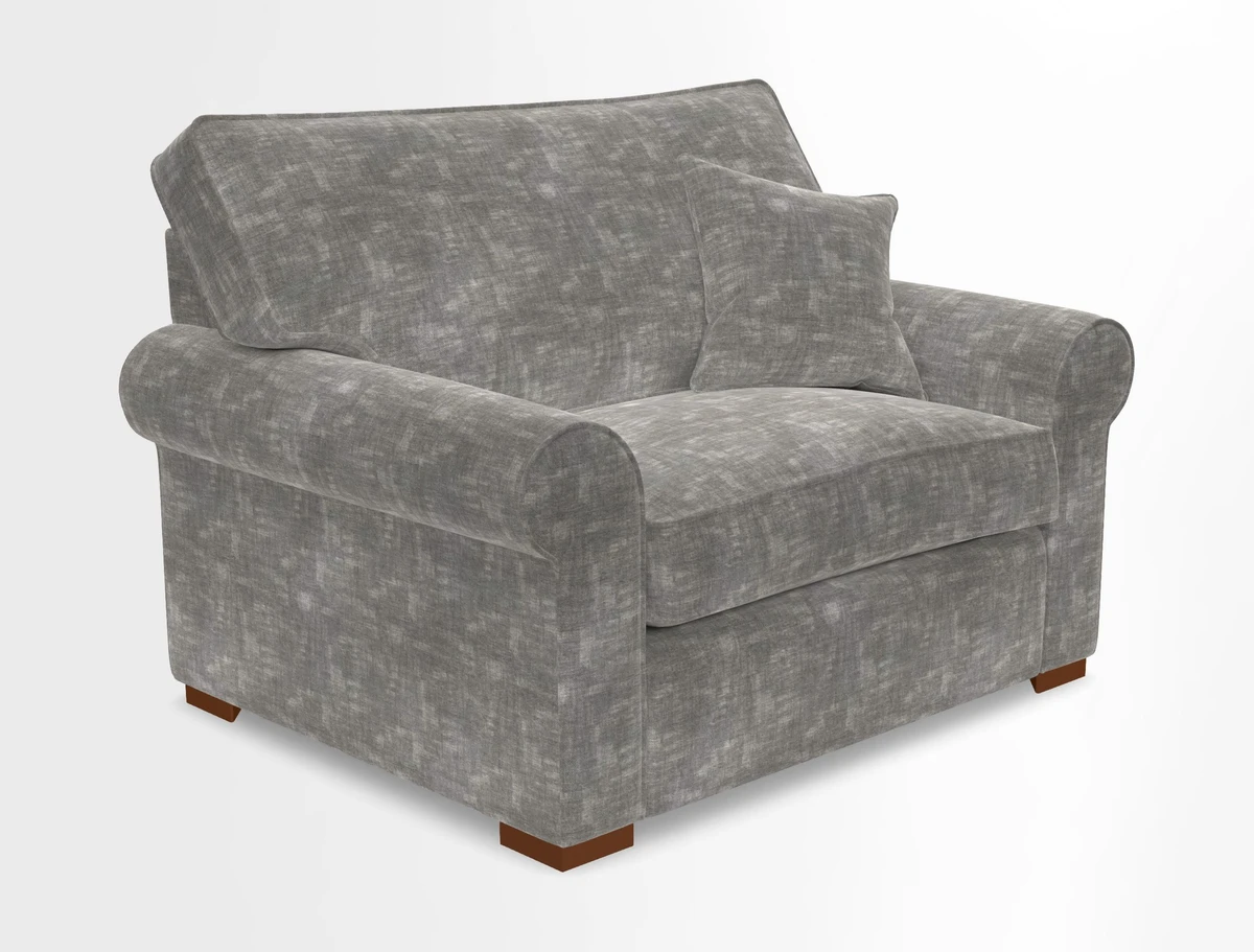 Upperton Snuggler Loose Cover in Two Tone Plain Biscuit - Loose cover option available