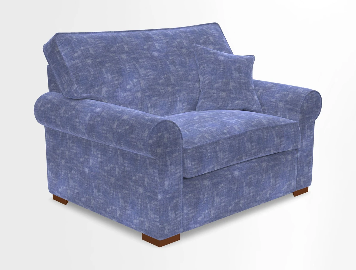 Upperton Snuggler Loose Cover in Two Tone Plain Biscuit - Loose cover option available
