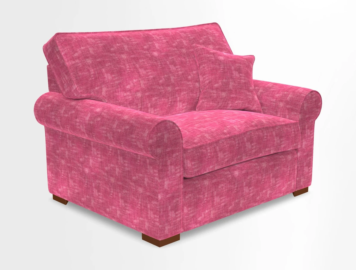 Upperton Snuggler Loose Cover in Two Tone Plain Biscuit - Loose cover option available