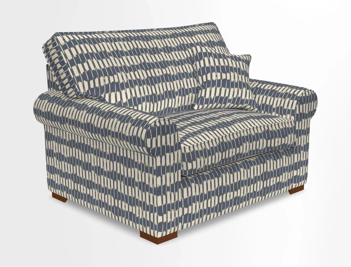 Upperton Snuggler Loose Cover in Two Tone Plain Biscuit - Loose cover option available