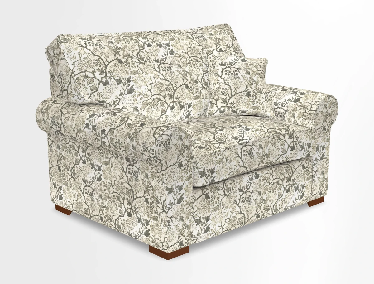 Upperton Snuggler Loose Cover in Two Tone Plain Biscuit - Loose cover option available