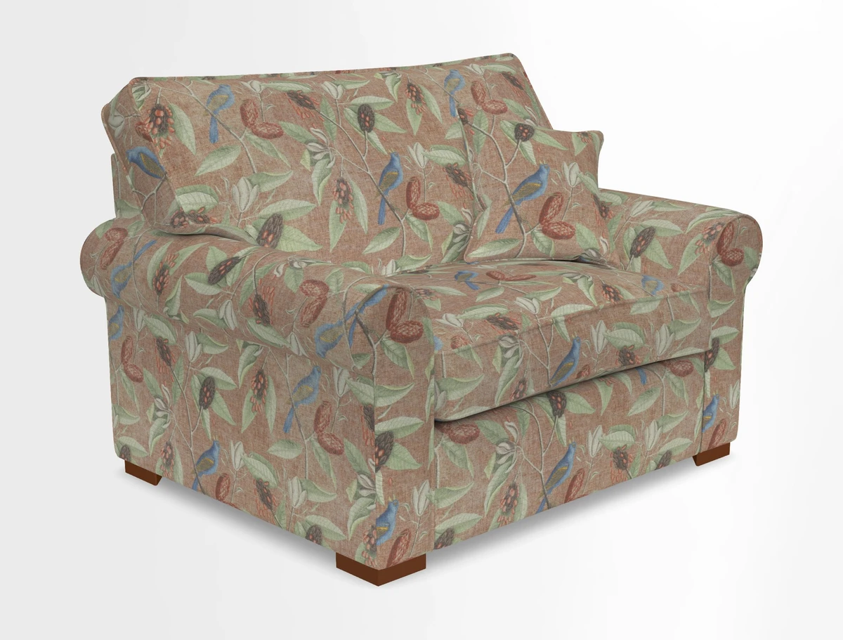 Upperton Snuggler Loose Cover in Two Tone Plain Biscuit - Loose cover option available