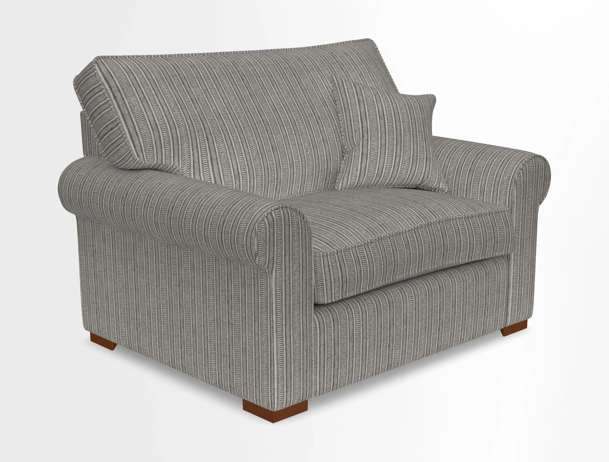 Upperton Snuggler Loose Cover in Two Tone Plain Biscuit - Loose cover option available