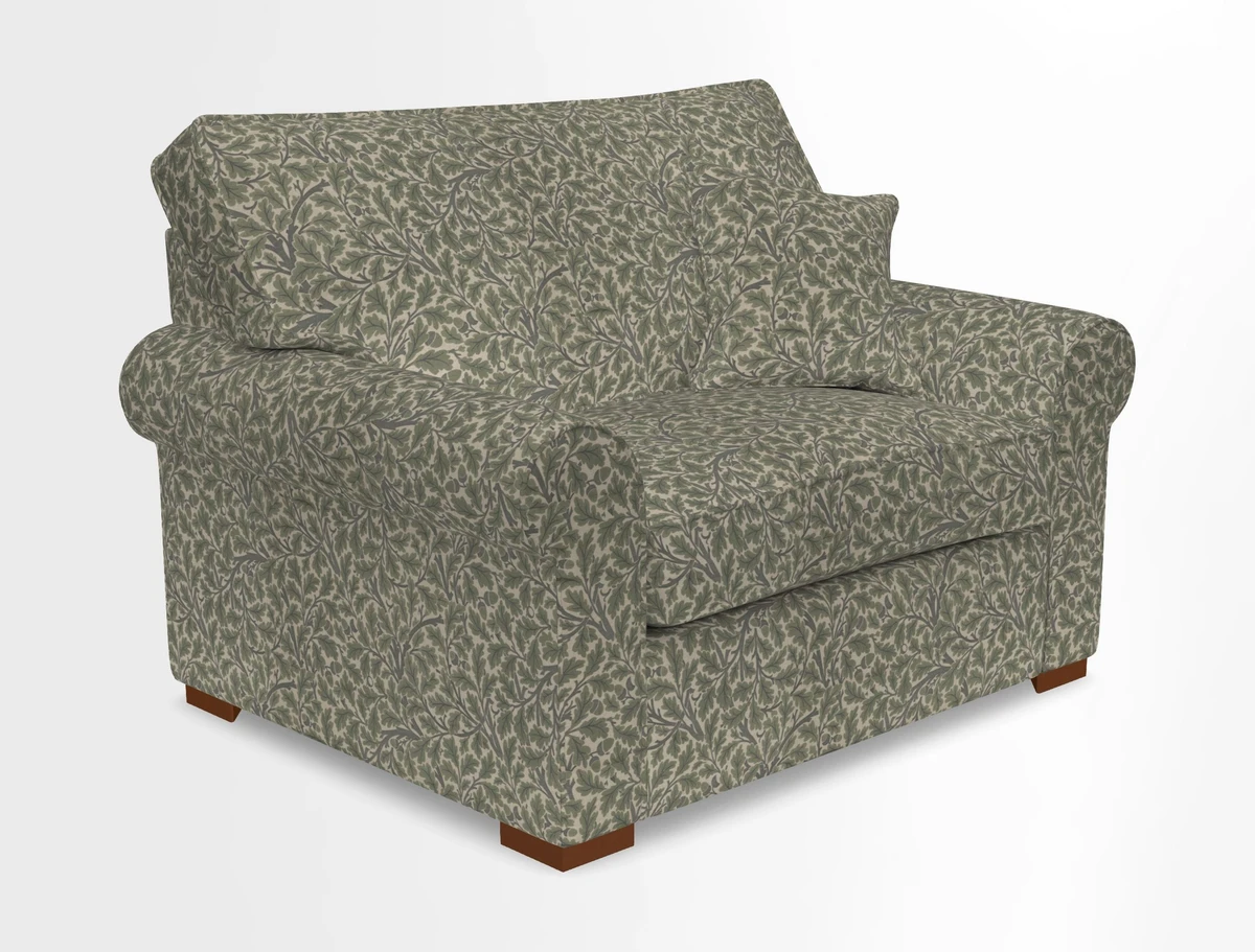 Upperton Snuggler Loose Cover in Two Tone Plain Biscuit - Loose cover option available