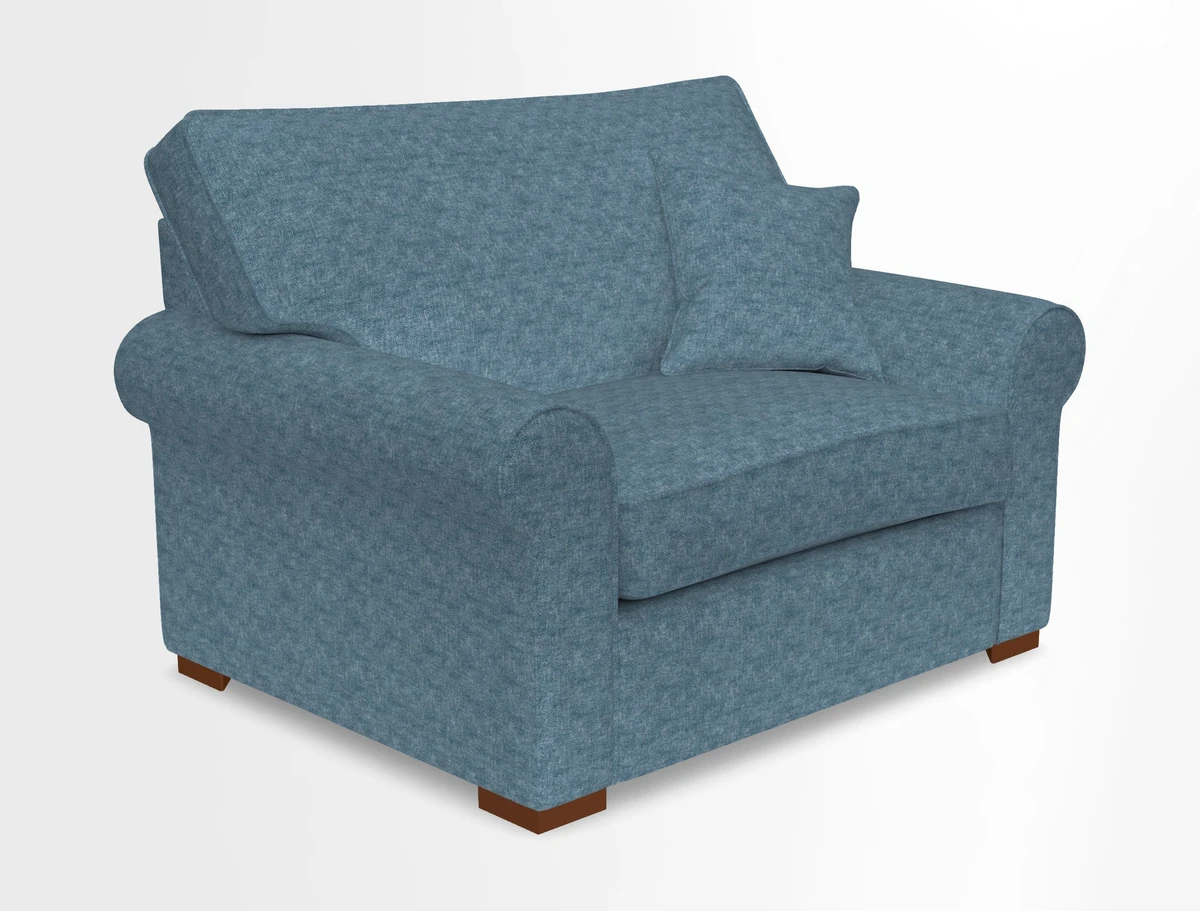Upperton Snuggler Loose Cover in Two Tone Plain Biscuit - Loose cover option available