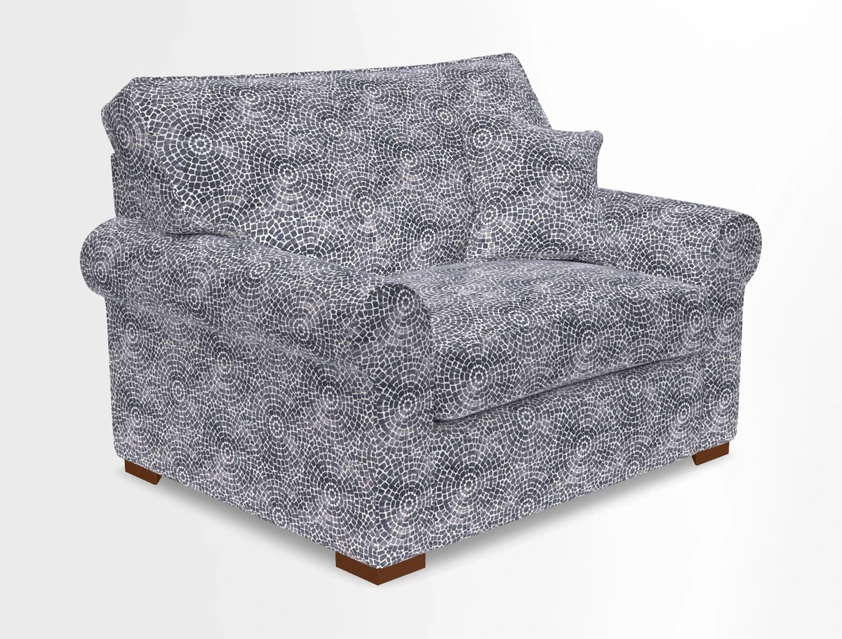 Upperton Snuggler Loose Cover in Two Tone Plain Biscuit - Loose cover option available