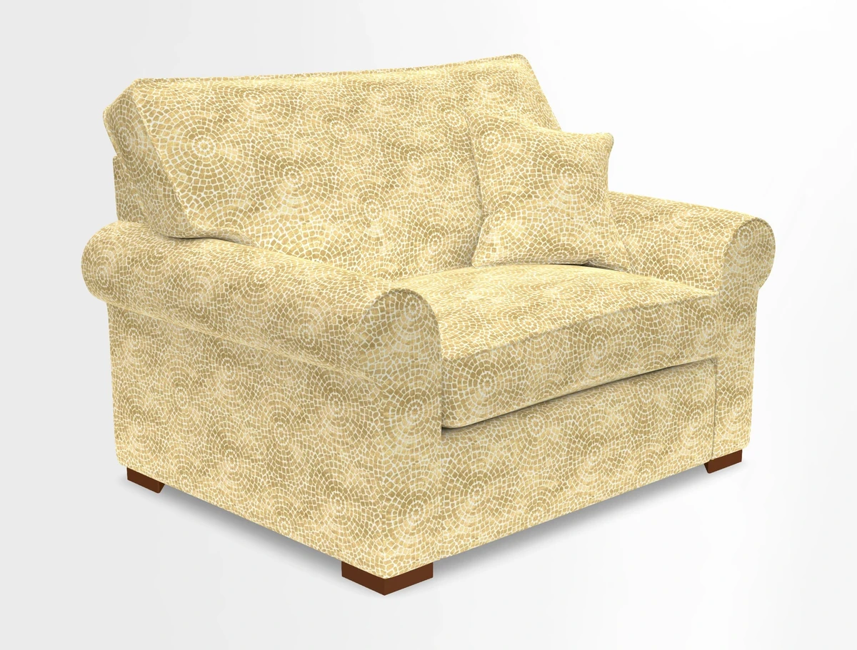 Upperton Snuggler Loose Cover in Two Tone Plain Biscuit - Loose cover option available