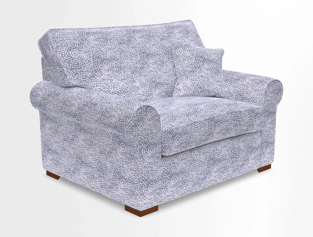 Upperton Snuggler Loose Cover in Two Tone Plain Biscuit - Loose cover option available