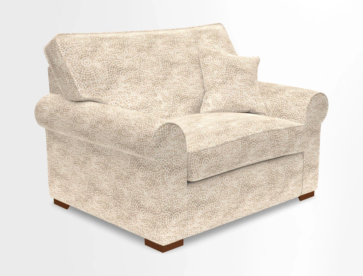 Upperton Snuggler Loose Cover in Two Tone Plain Biscuit - Loose cover option available