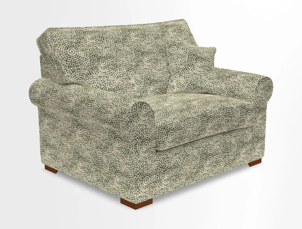 Upperton Snuggler Loose Cover in Two Tone Plain Biscuit - Loose cover option available