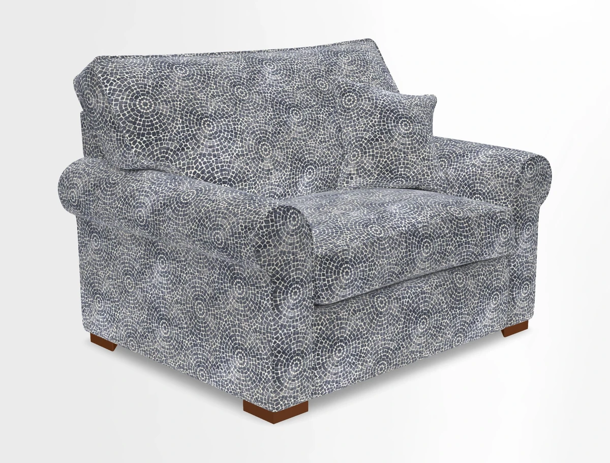 Upperton Snuggler Loose Cover in Two Tone Plain Biscuit - Loose cover option available