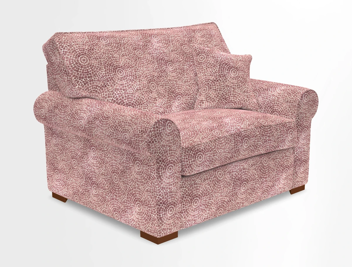 Upperton Snuggler Loose Cover in Two Tone Plain Biscuit - Loose cover option available