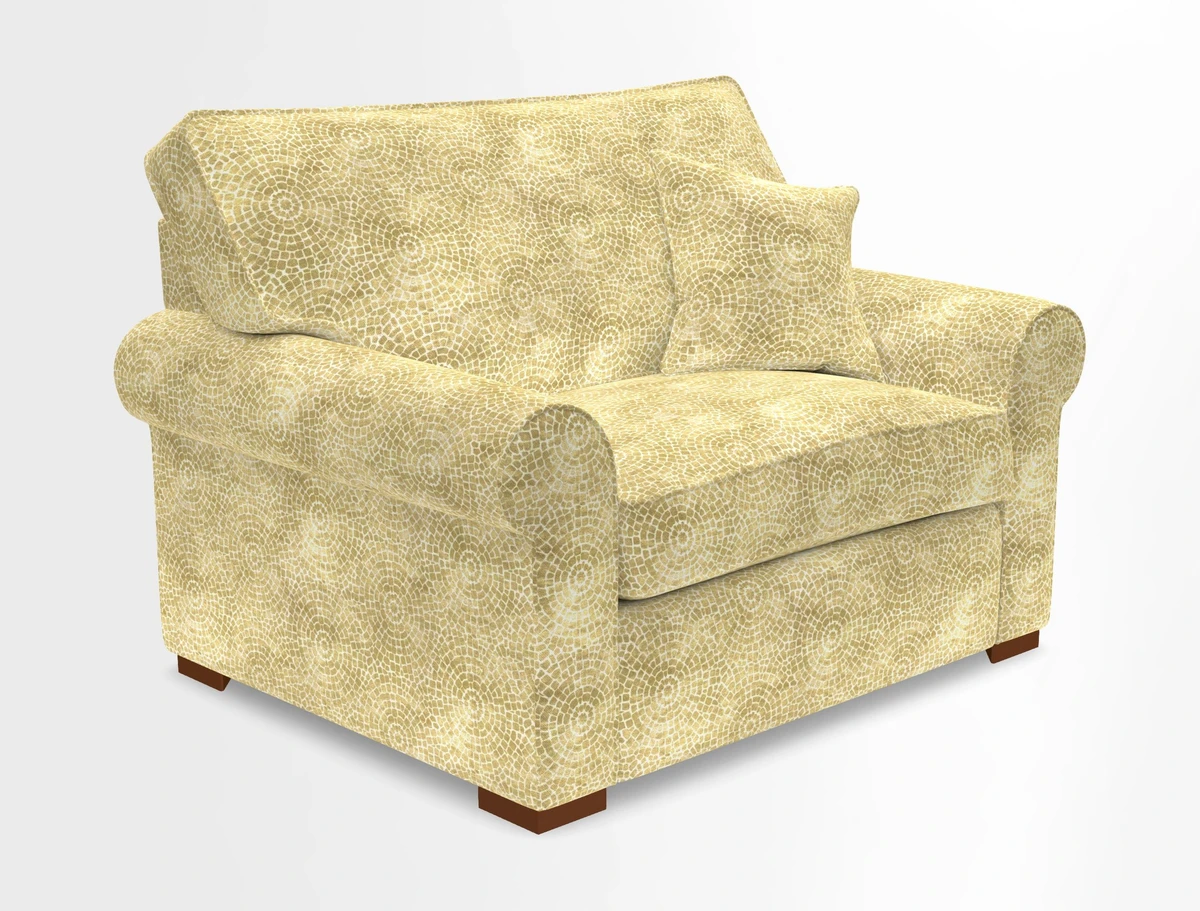Upperton Snuggler Loose Cover in Two Tone Plain Biscuit - Loose cover option available