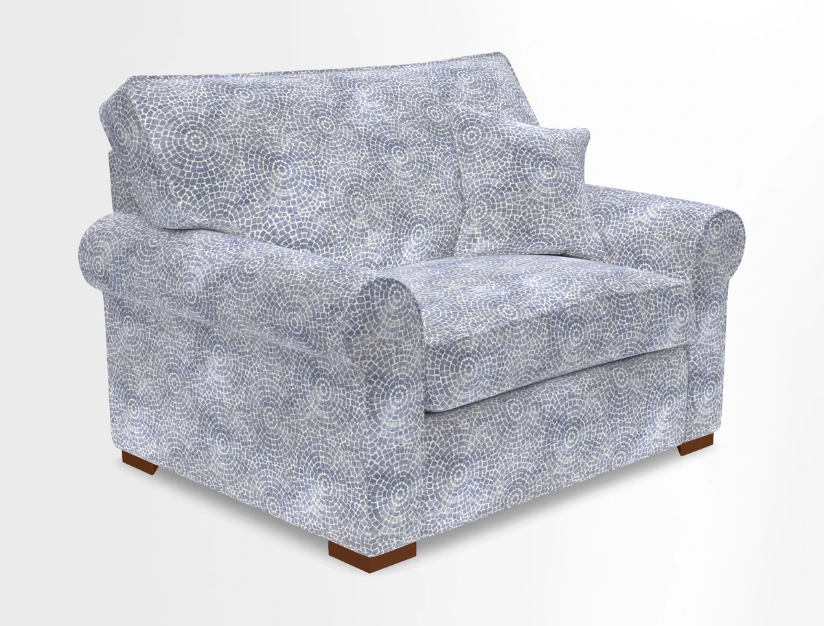 Upperton Snuggler Loose Cover in Two Tone Plain Biscuit - Loose cover option available