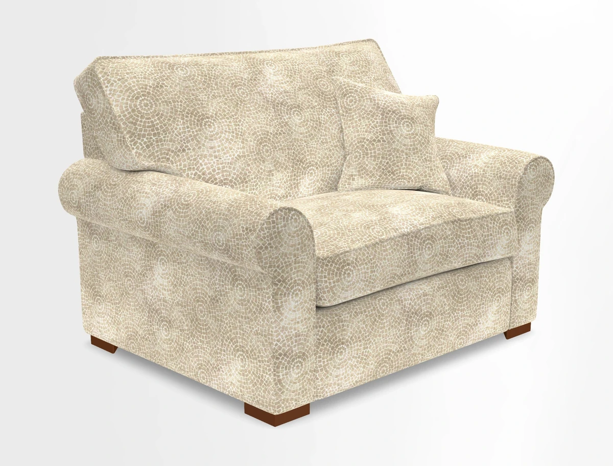 Upperton Snuggler Loose Cover in Two Tone Plain Biscuit - Loose cover option available