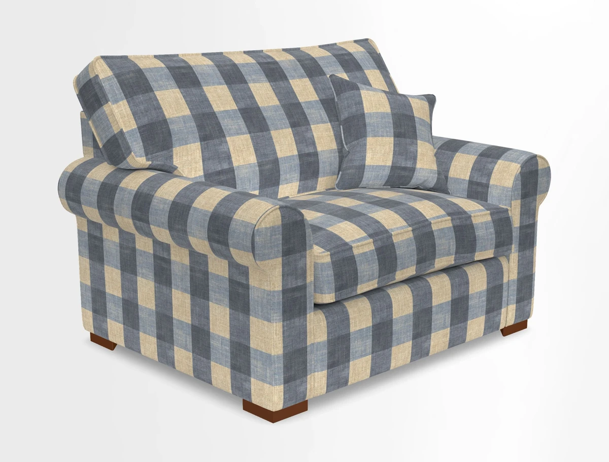 Upperton Snuggler Loose Cover in Two Tone Plain Biscuit - Loose cover option available
