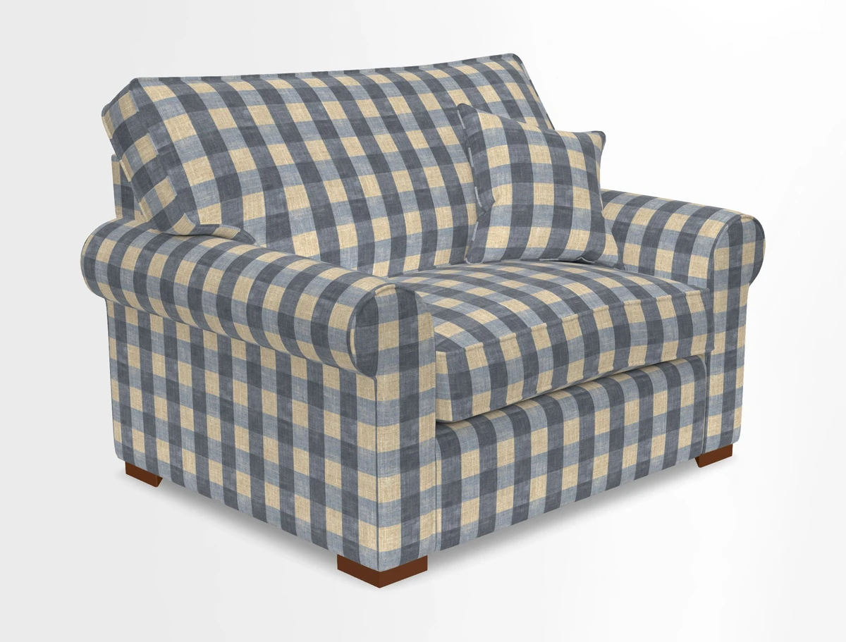 Upperton Snuggler Loose Cover in Two Tone Plain Biscuit - Loose cover option available