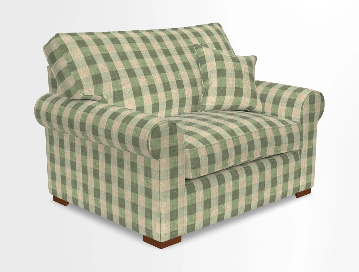 Upperton Snuggler Loose Cover in Two Tone Plain Biscuit - Loose cover option available