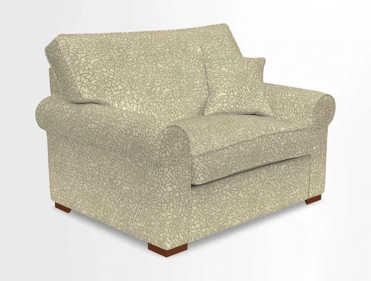 Upperton Snuggler Loose Cover in Two Tone Plain Biscuit - Loose cover option available