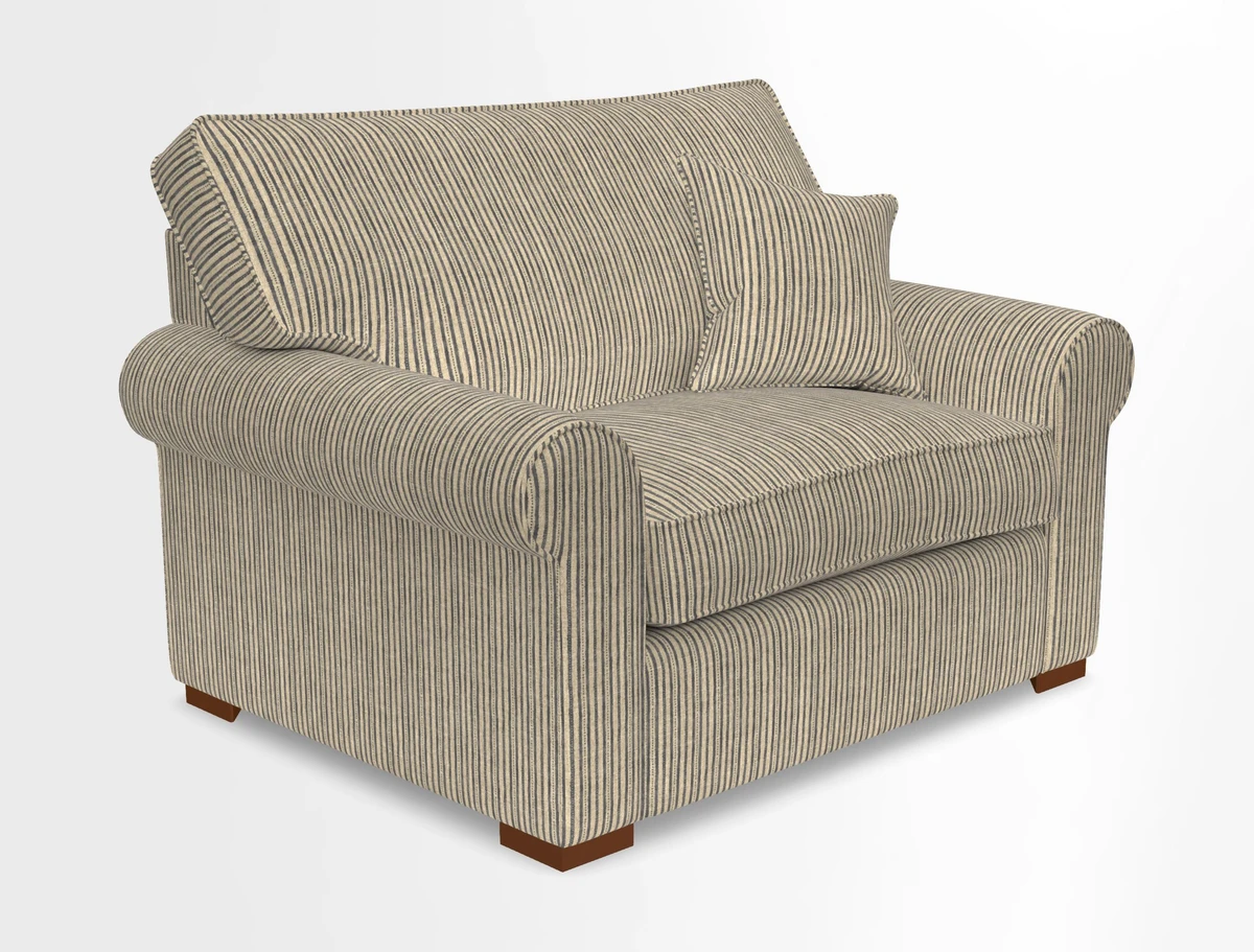 Upperton Snuggler Loose Cover in Two Tone Plain Biscuit - Loose cover option available