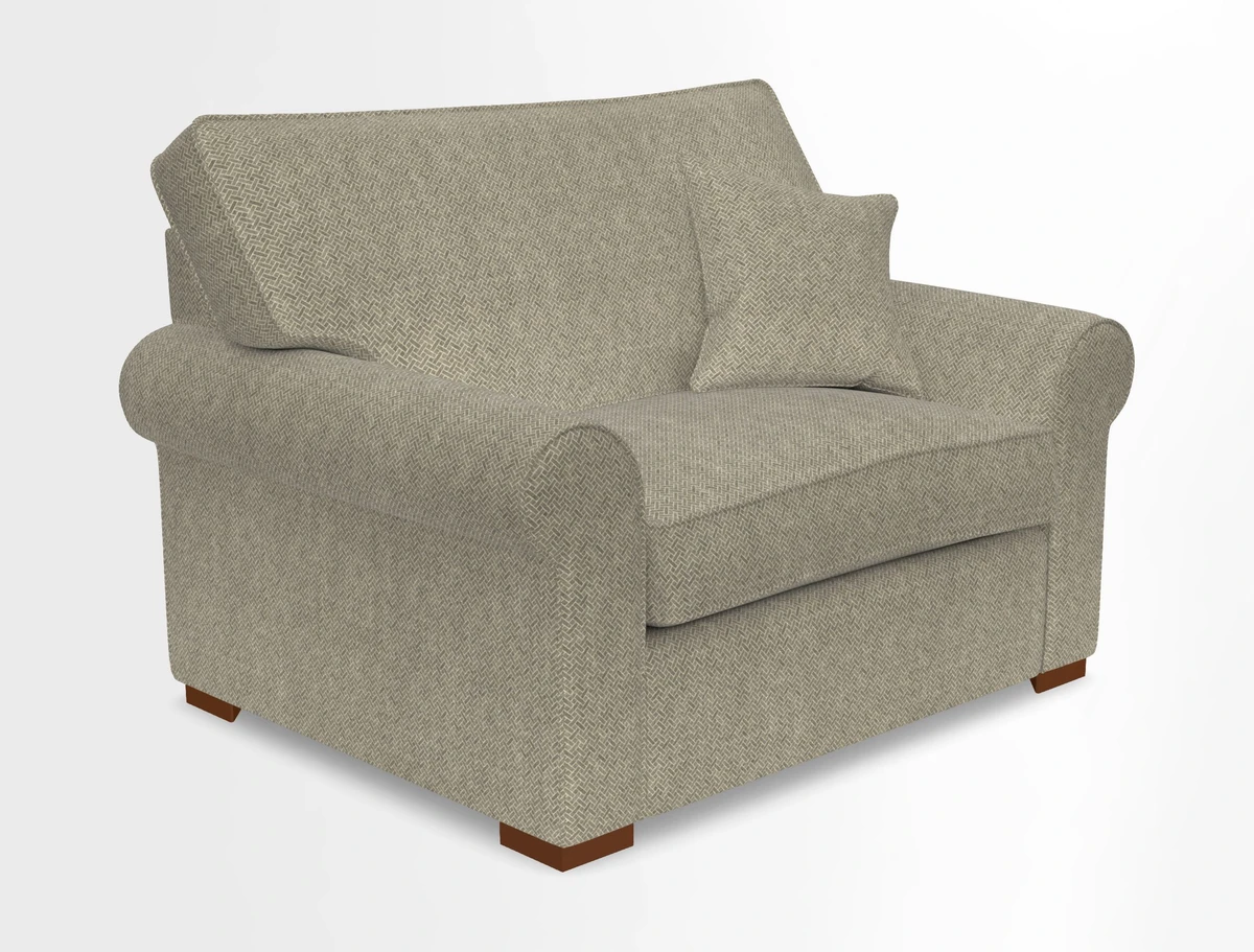 Upperton Snuggler Loose Cover in Two Tone Plain Biscuit - Loose cover option available