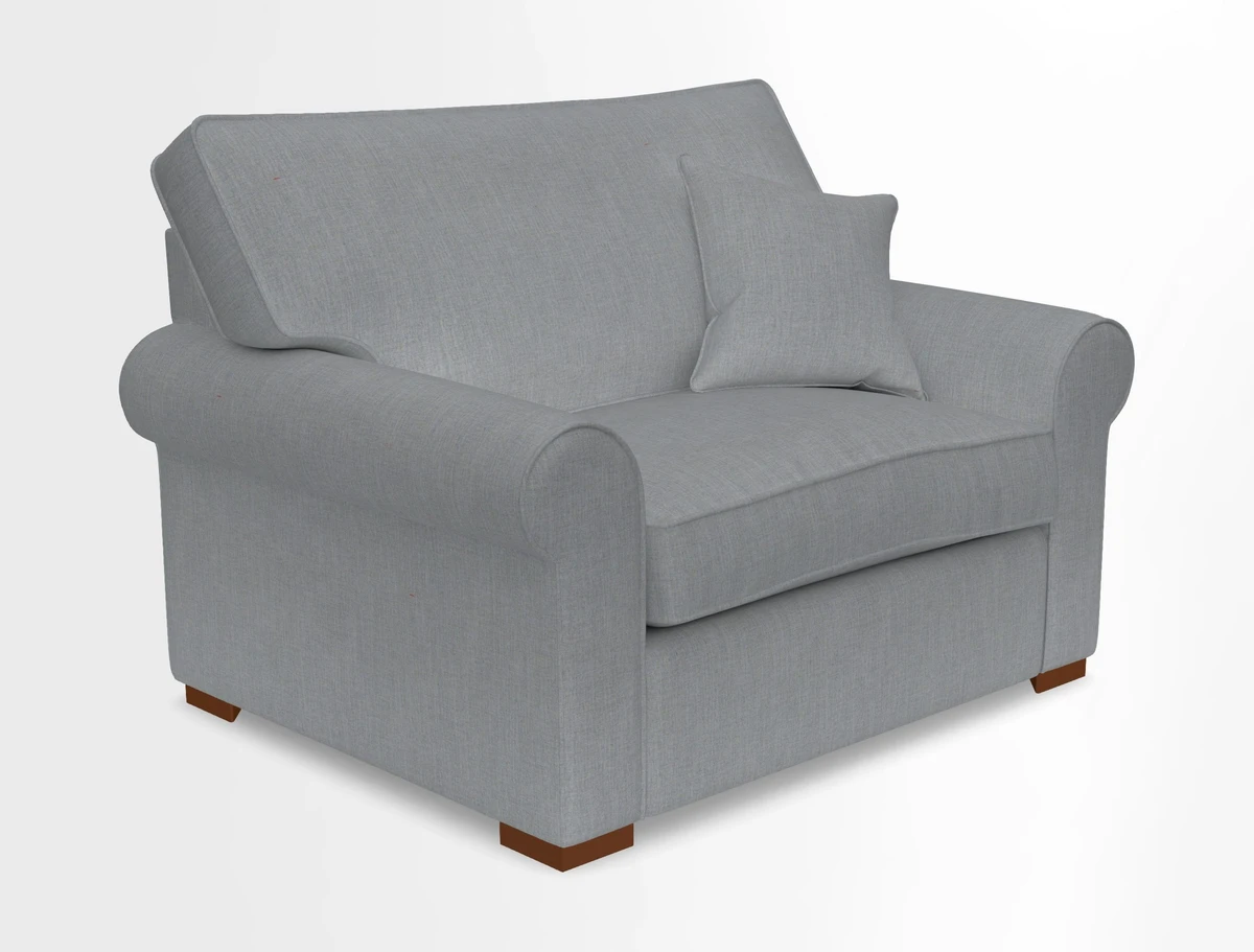 Upperton Snuggler Loose Cover in Two Tone Plain Biscuit - Loose cover option available