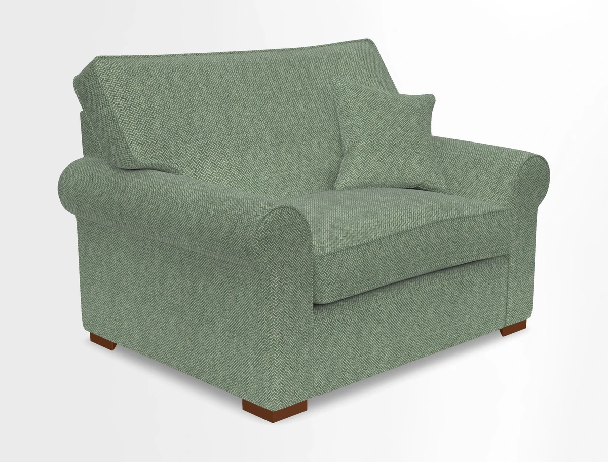 Upperton Snuggler Loose Cover in Two Tone Plain Biscuit - Loose cover option available