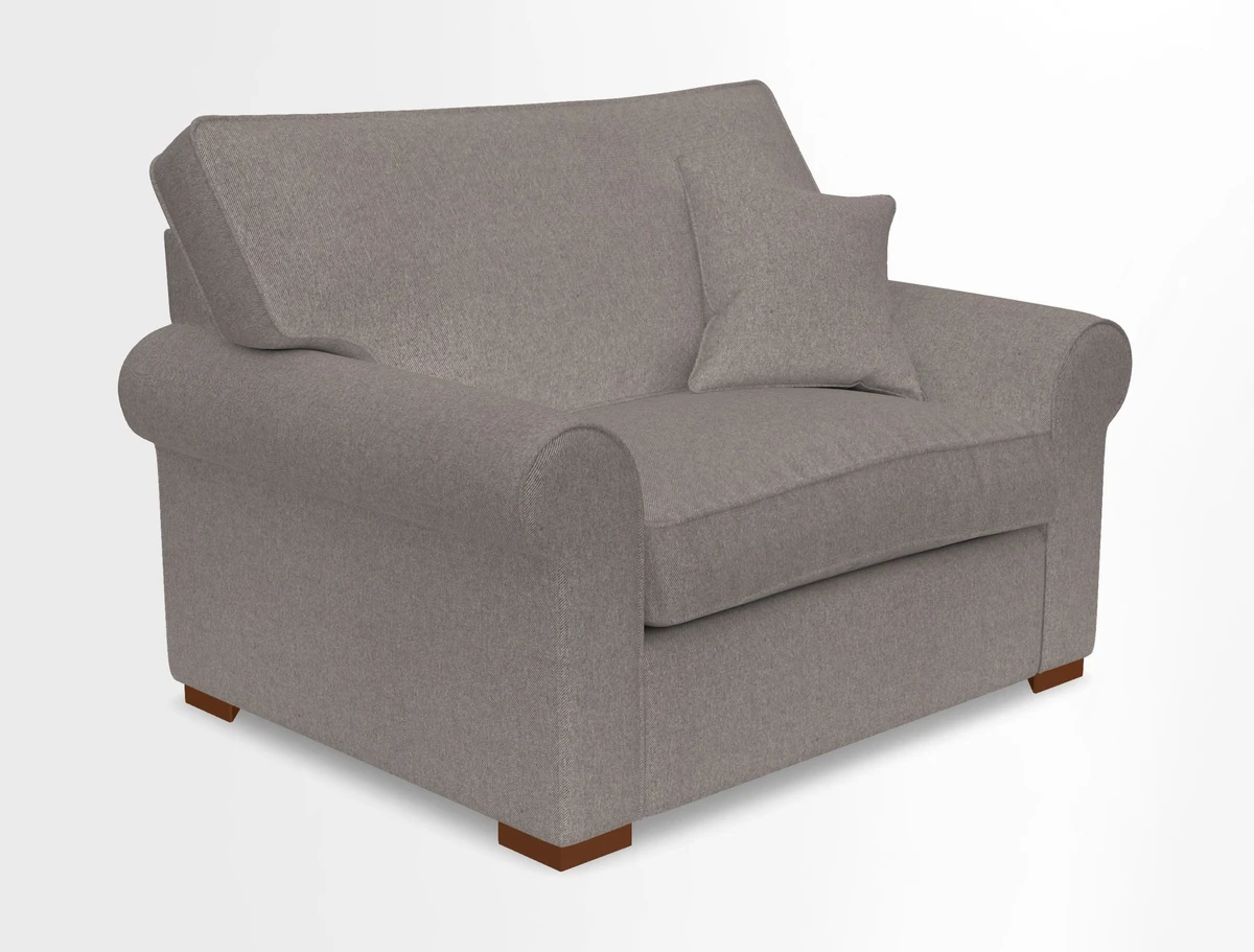 Upperton Snuggler Loose Cover in Two Tone Plain Biscuit - Loose cover option available