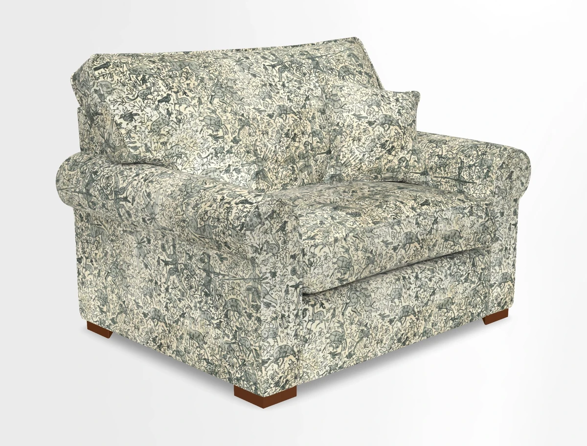 Upperton Snuggler Loose Cover in Two Tone Plain Biscuit - Loose cover option available