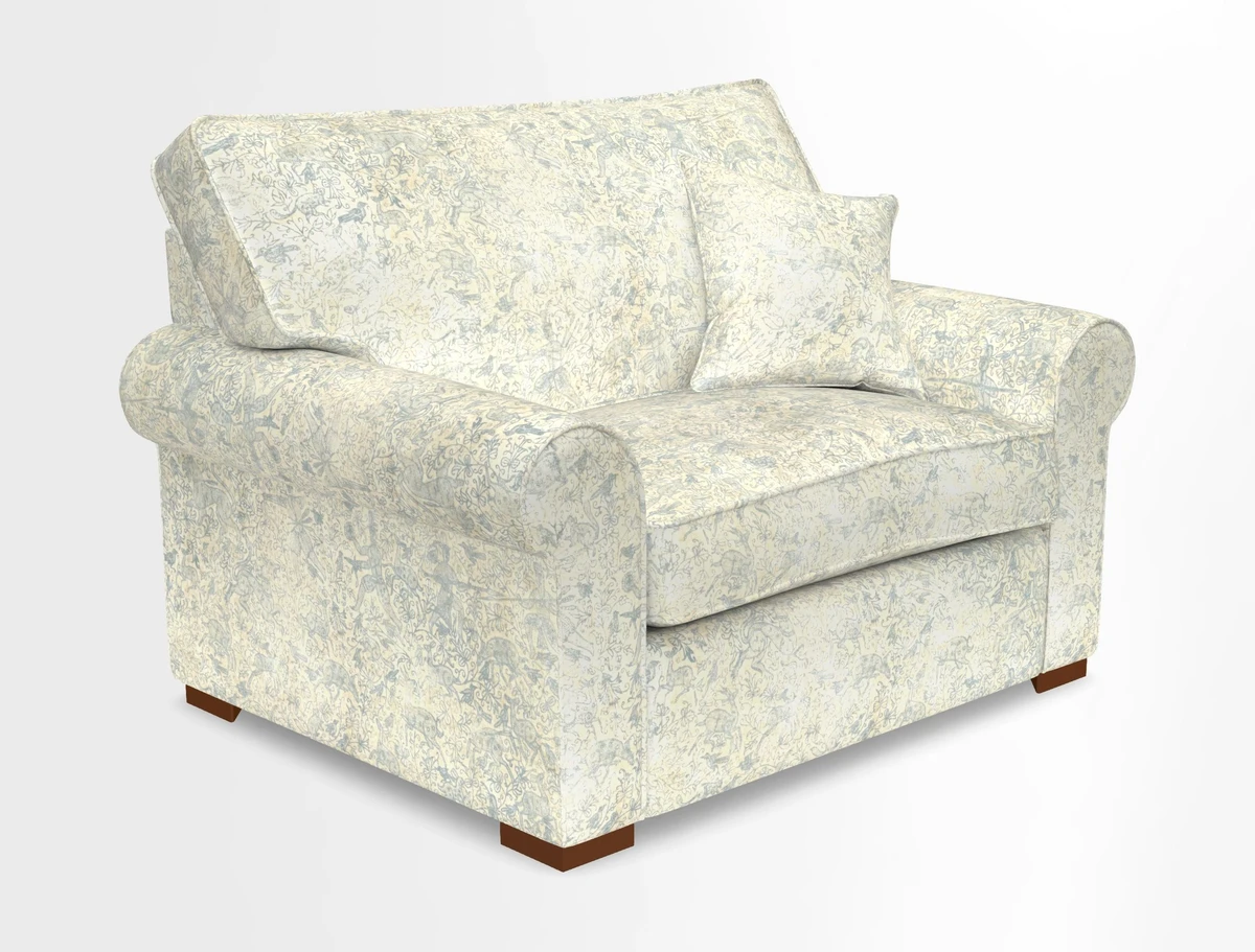 Upperton Snuggler Loose Cover in Two Tone Plain Biscuit - Loose cover option available