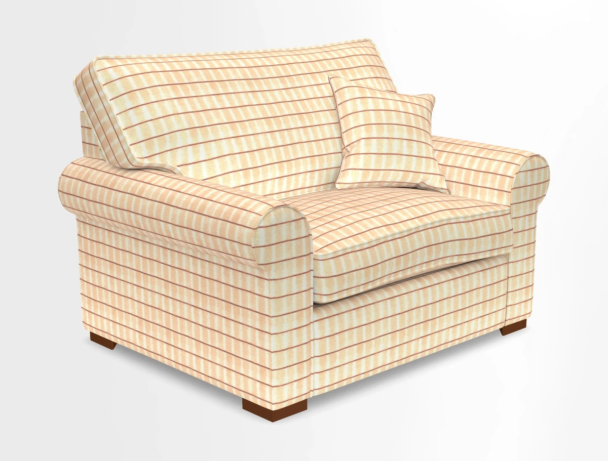 Upperton Snuggler Loose Cover in Two Tone Plain Biscuit - Loose cover option available