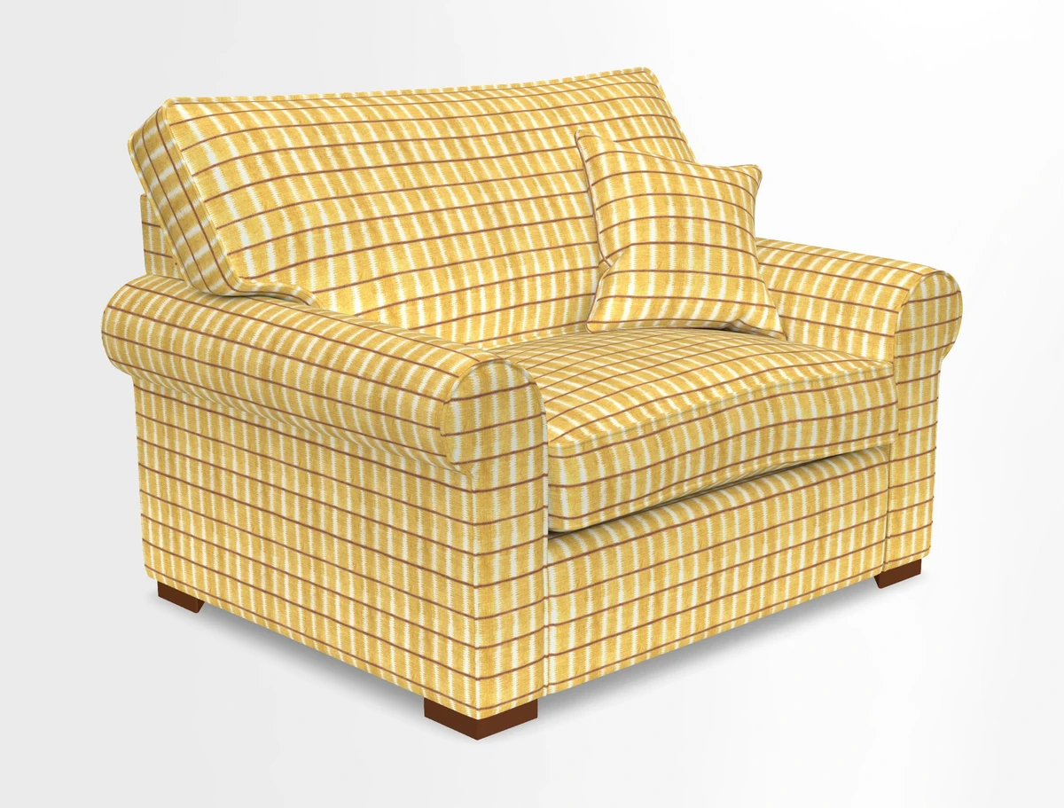 Upperton Snuggler Loose Cover in Two Tone Plain Biscuit - Loose cover option available